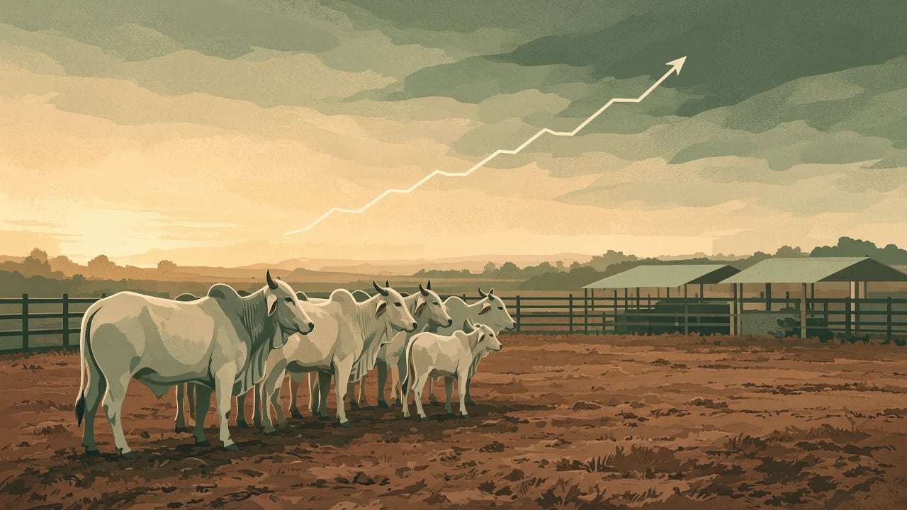 Ilustração: cena simbólica sobre agro no Rio Grande do Sul
