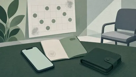 Ilustração: Smartphone sobre uma mesa ao lado de documentos e uma pilha de euros, em cena simbólica de golpe digital.