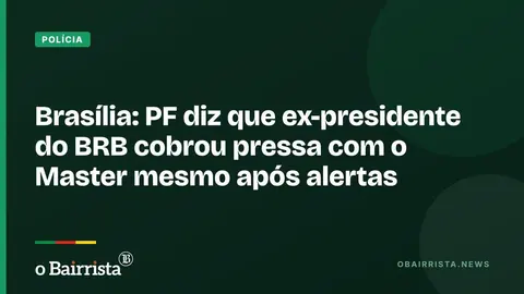 Arte: Fachada de prédio público de Brasília, com viaturas estacionadas e movimento de pessoas no início da manhã