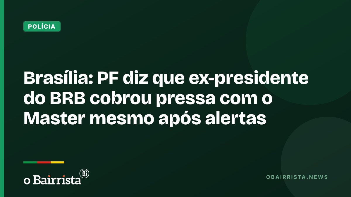 Arte: Fachada de prédio público de Brasília, com viaturas estacionadas e movimento de pessoas no início da manhã