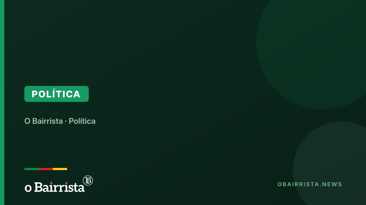 Arte: selo do Bairrista na cor da editoria Política