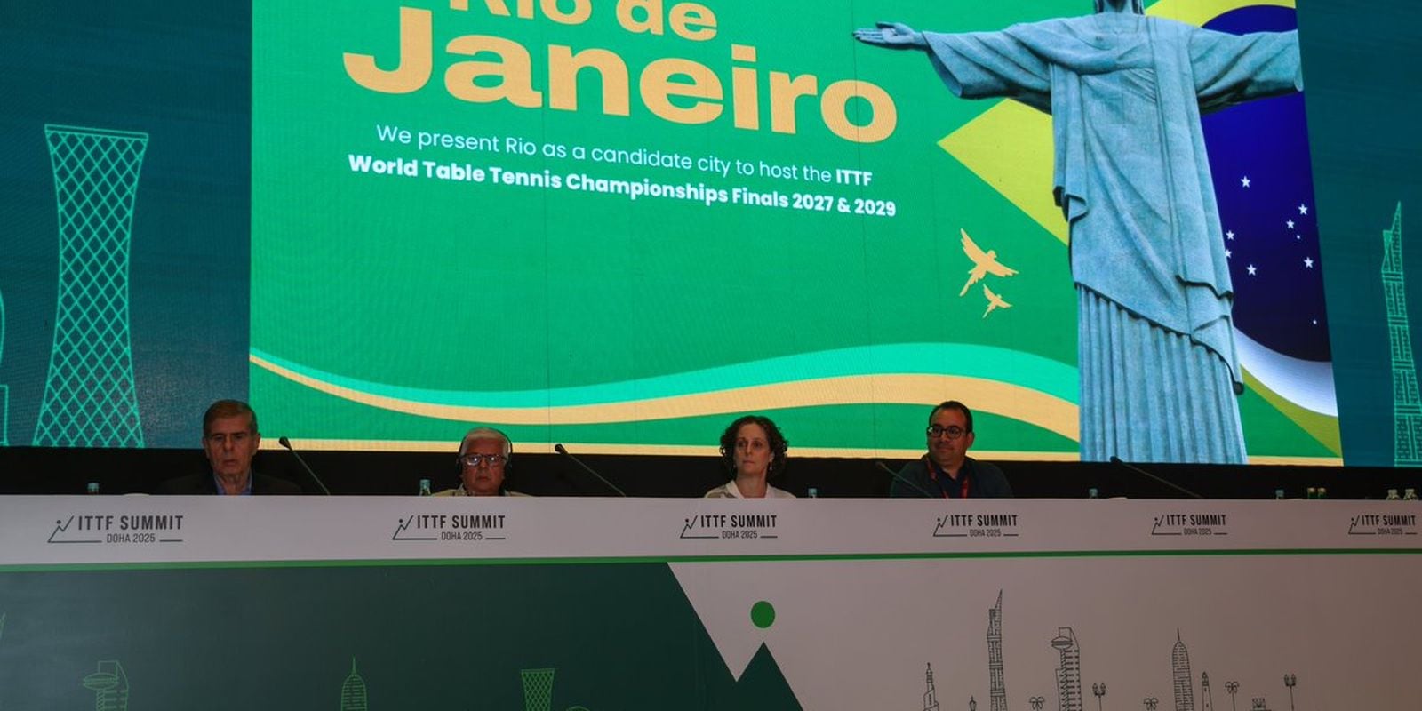 Foto de divulgação da Agência Brasil relacionada à negociação da CBTM para a sede do Mundial de Tênis de Mesa de 2029.