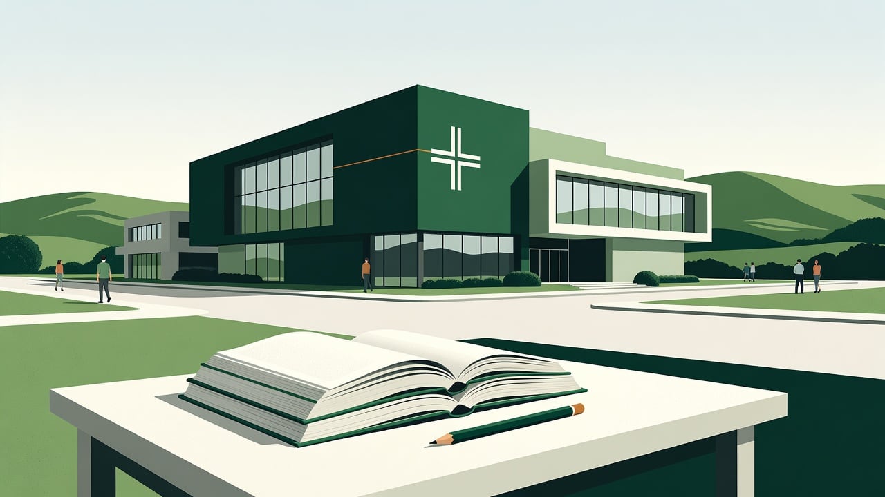 Ilustração: ícone de prancheta e documentos representando o concurso público da Farmácia do IPAM em Caxias do Sul