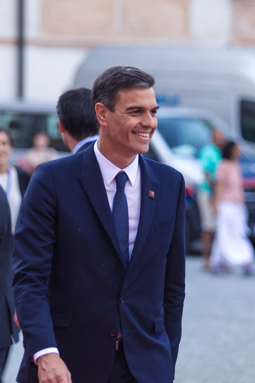 Pedro Sánchez, presidente do governo da Espanha, em evento oficial.