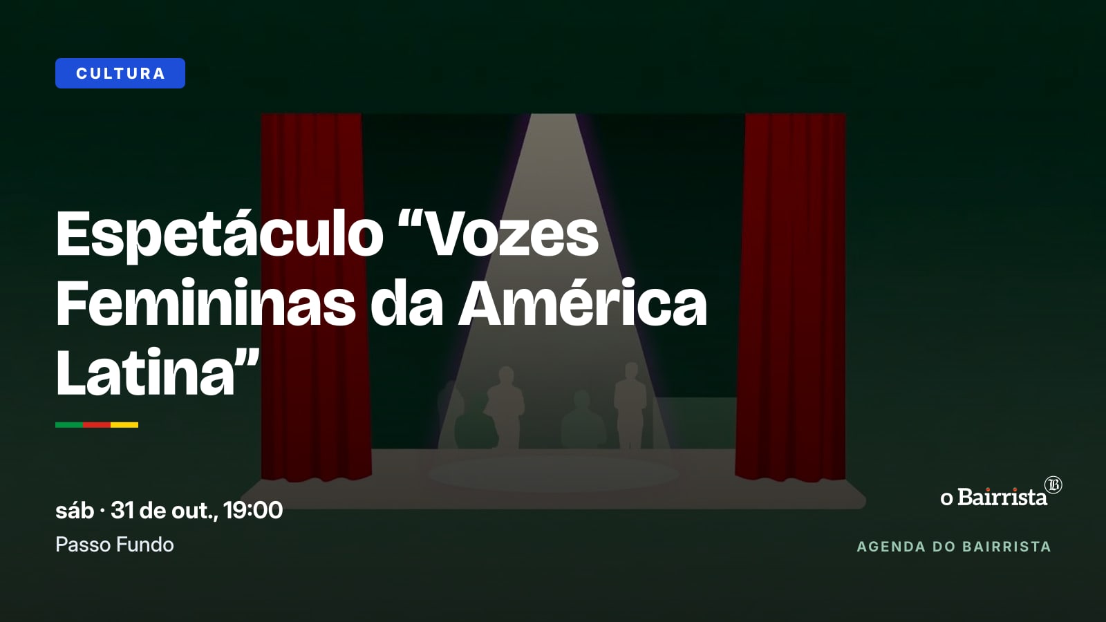 Espetáculo “Vozes Femininas da América Latina”