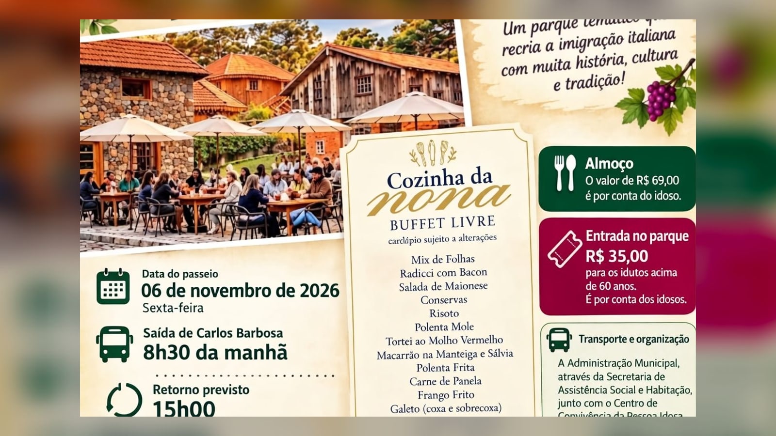 Passeio cultural da maturidade à Villa dei Troni