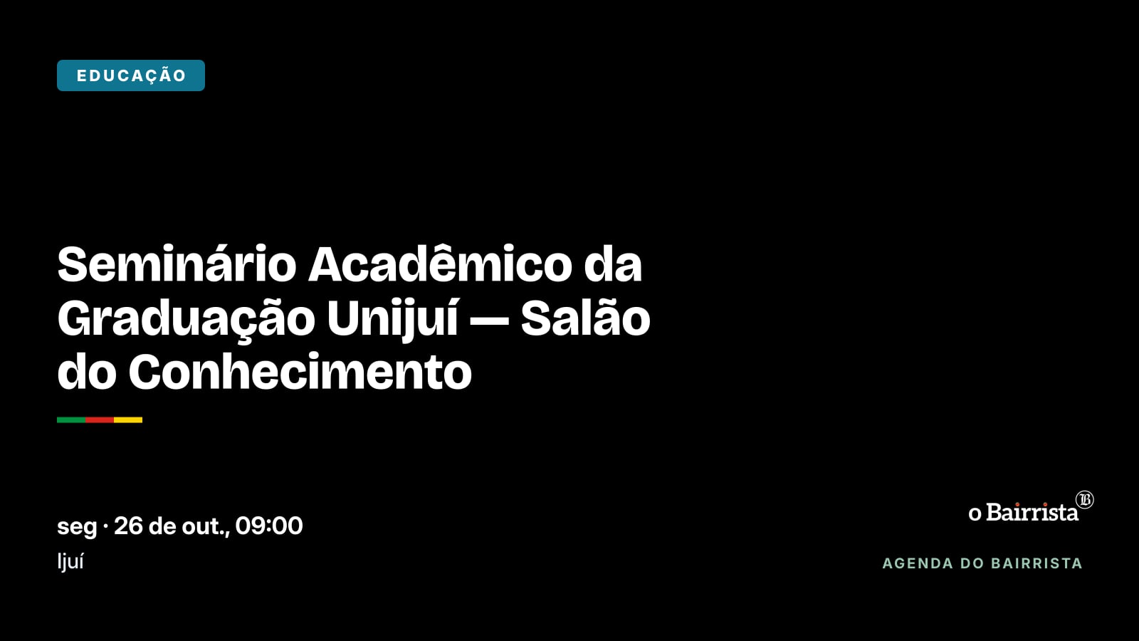 Seminário Acadêmico da Graduação Unijuí — Salão do Conhecimento