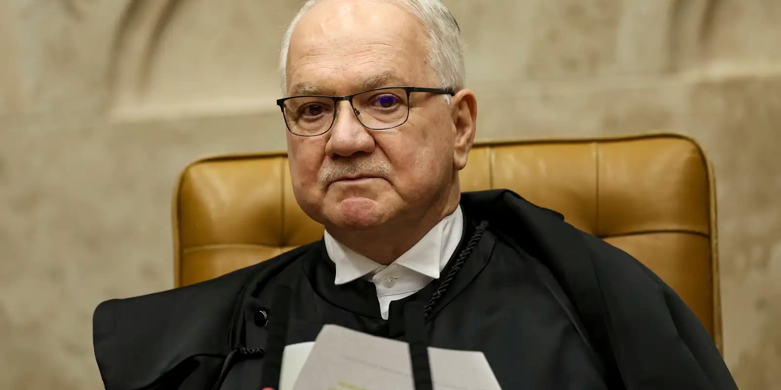 Ministro Edson Fachin, presidente do STF, durante sessão da Corte.