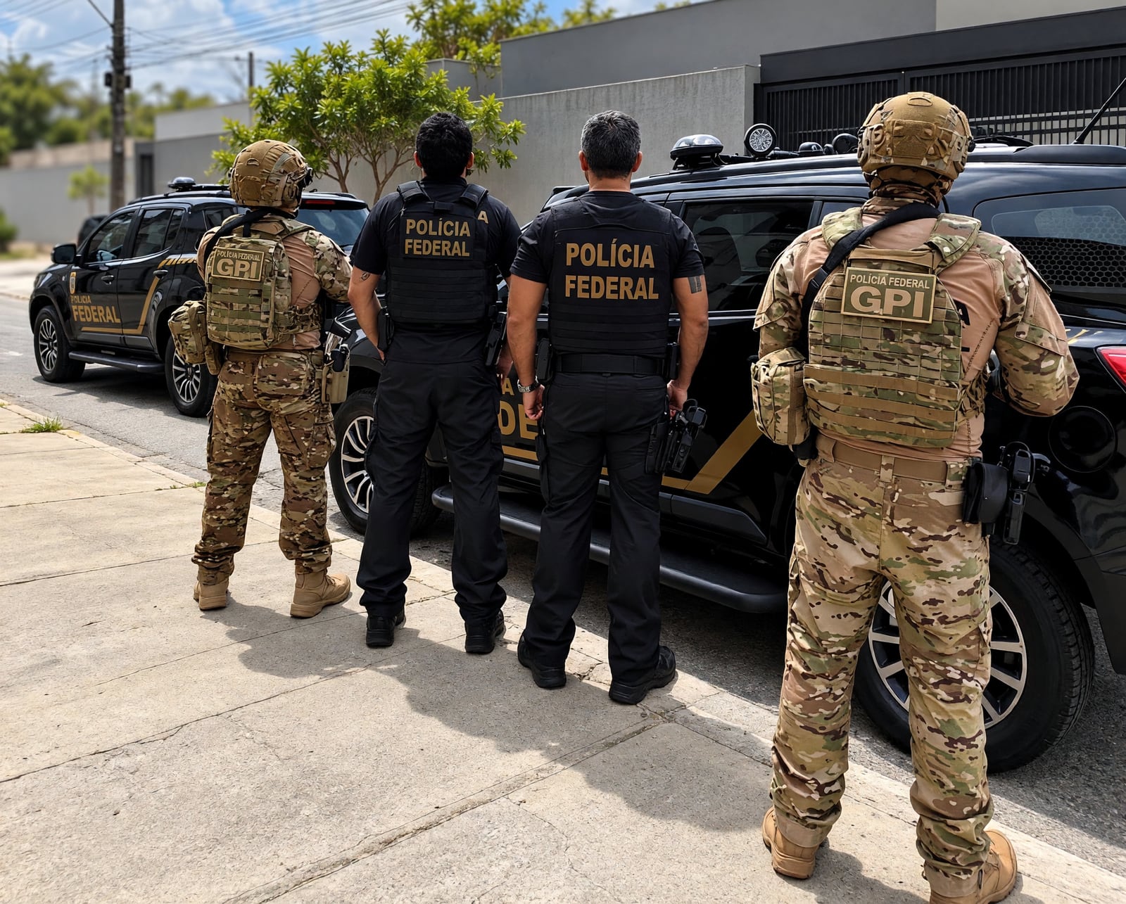 Agentes da Polícia Federal em ação durante a Operação Pureza Roubada V.