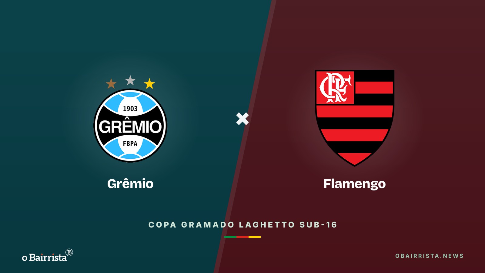Arte do Bairrista: Grêmio pega o Flamengo na semifinal da Copa Gramado Laghetto Sub-16 nesta quarta