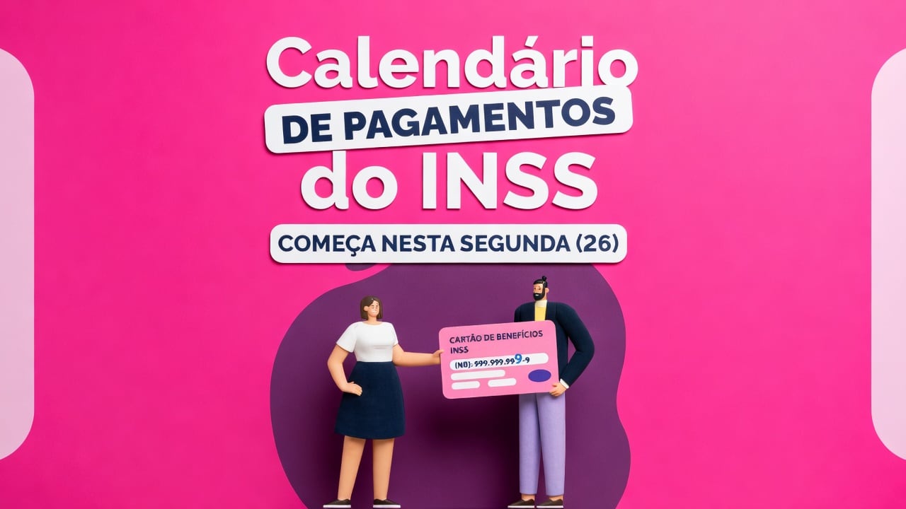 Calendário de pagamentos do INSS começa nesta segunda (26), com os benefícios de outubro.