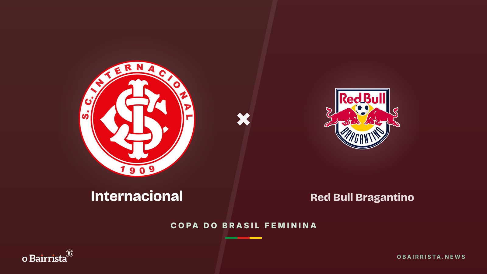 Arte do Bairrista: Inter pega o Bragantino na semifinal da Copa do Brasil Feminina; ida é em 4 de novembro