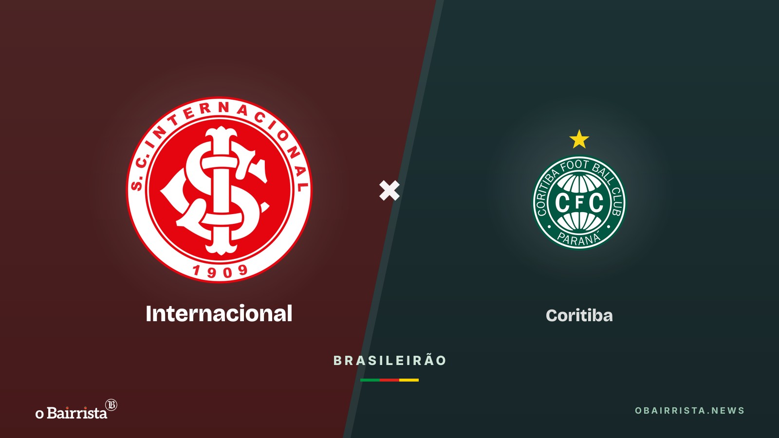 Arte: escudos do Inter, Grêmio e Corinthians sobre fundo escuro, com a tabela de classificação ao fundo