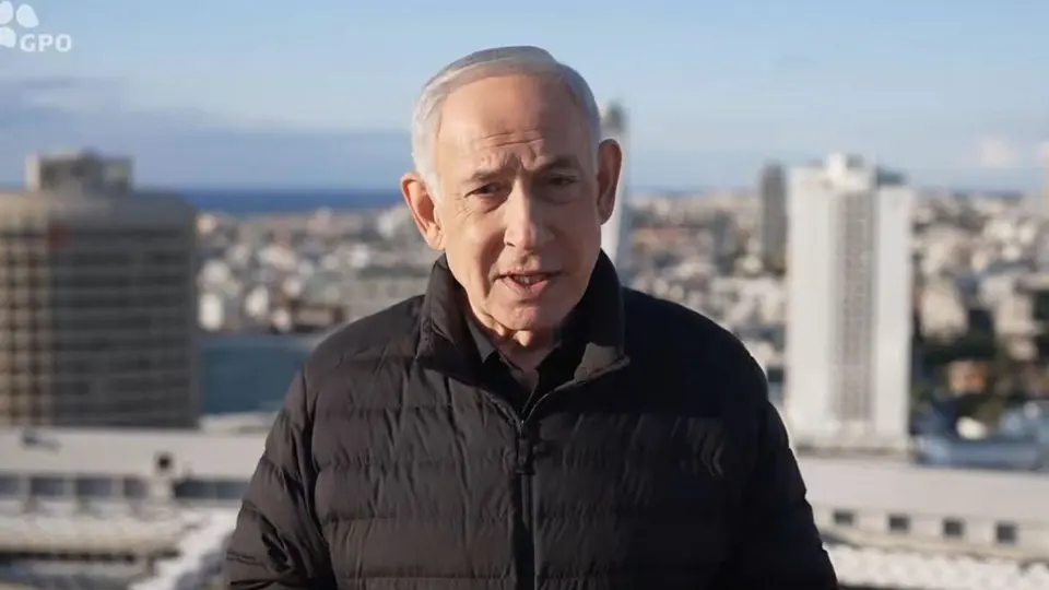 Benjamin Netanyahu em registro oficial divulgado pelo governo israelense.