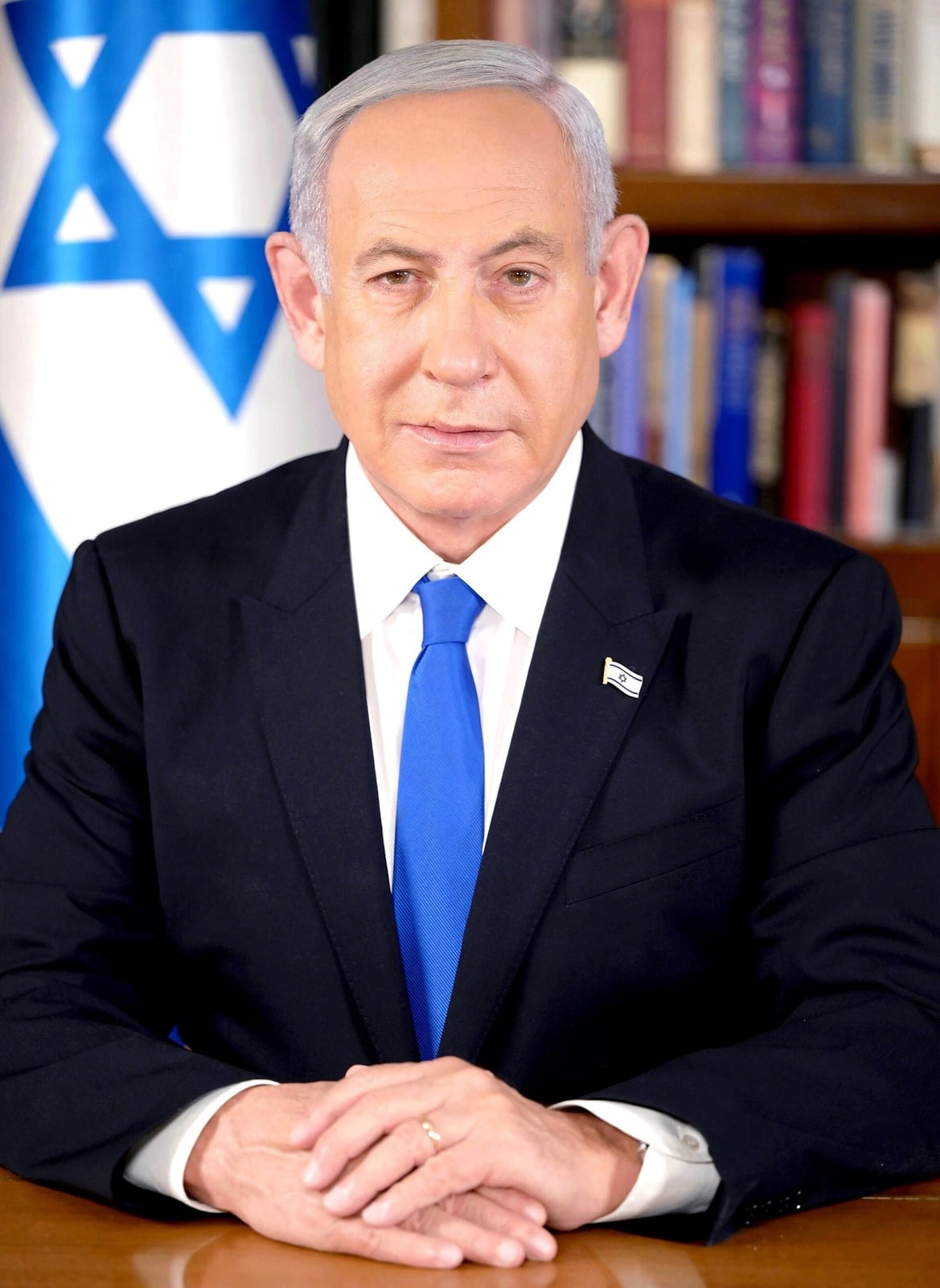 Benjamin Netanyahu, primeiro-ministro de Israel, em retrato oficial (foto de arquivo de 2023). Israel vota nesta terça-feira (27) para o Knesset.