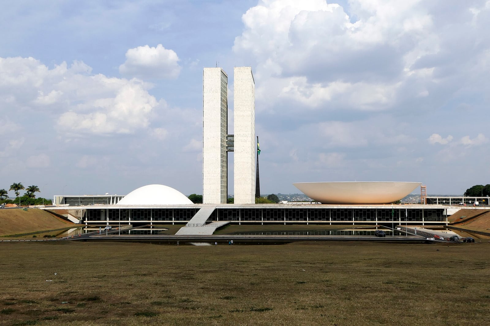 Vista externa do Palácio do Congresso Nacional, em Brasília.