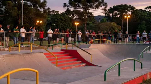 Imagem: Bairrista/IA. Ilustração sobre: Maria Lúcia, de Canoas, avança às semifinais do Mundial de Skate Street com 62,22