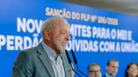 Lula discursa em cerimônia no Palácio do Planalto, em Brasília.