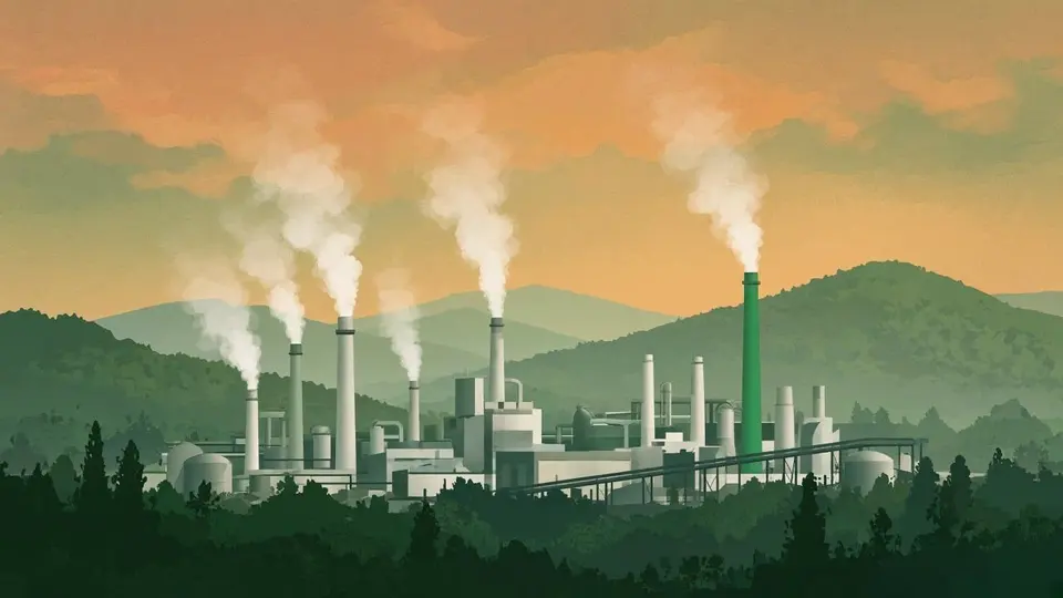 Ilustração: cena simbólica sobre economia no Rio Grande do Sul