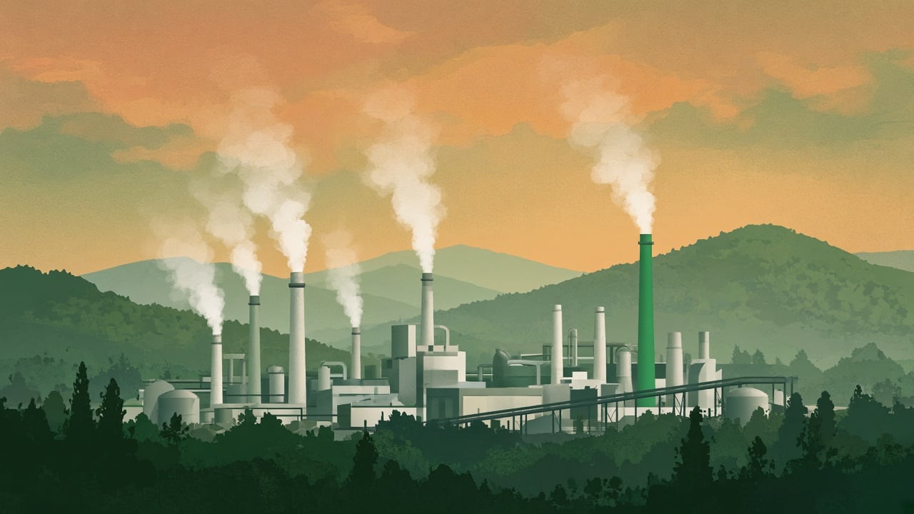 Ilustração: cena simbólica sobre economia no Rio Grande do Sul