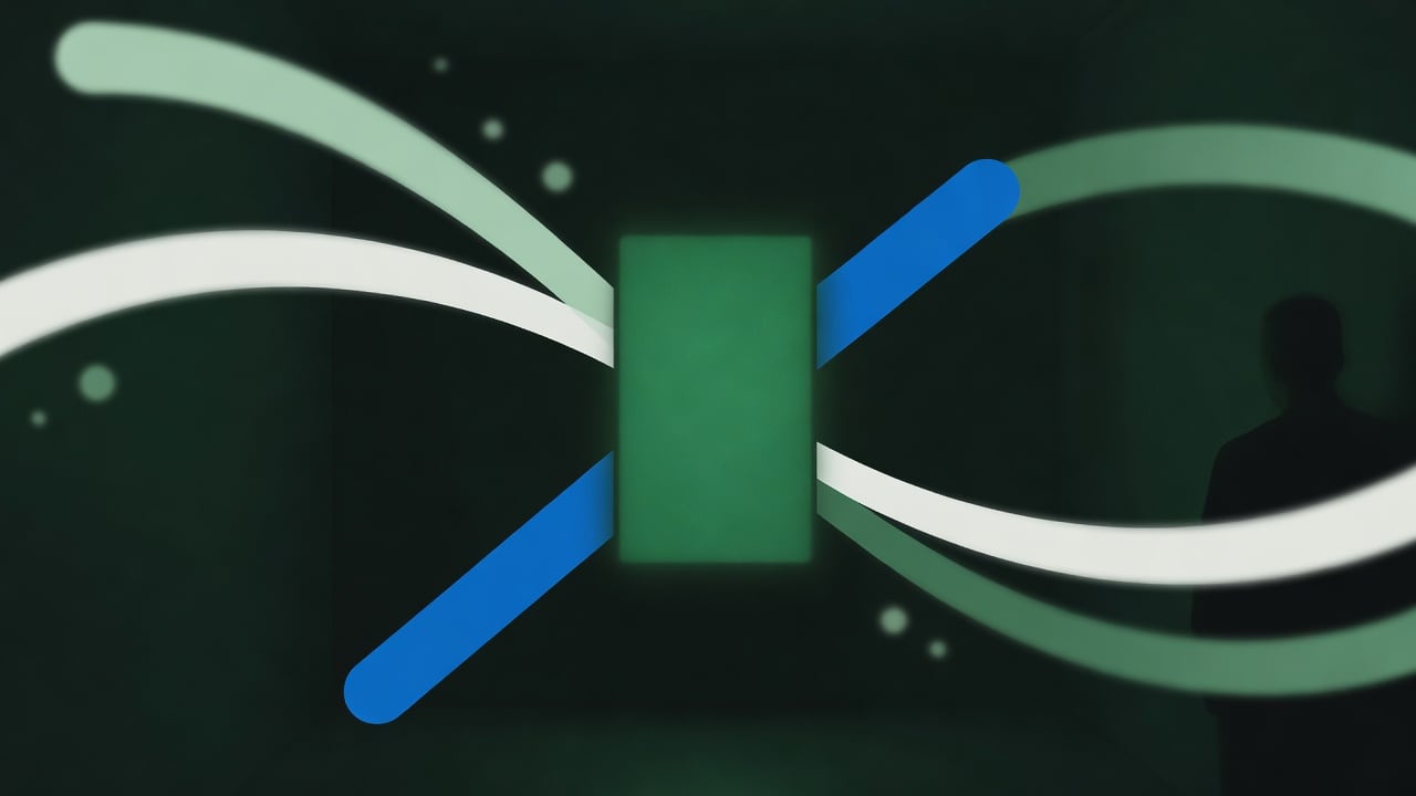 Imagem: Bairrista/IA. Ilustração sobre: Symbolic, non-literal editorial illustration (no reenactment of the event, no people): Abstract close-up of a glowing screen in a dark room,