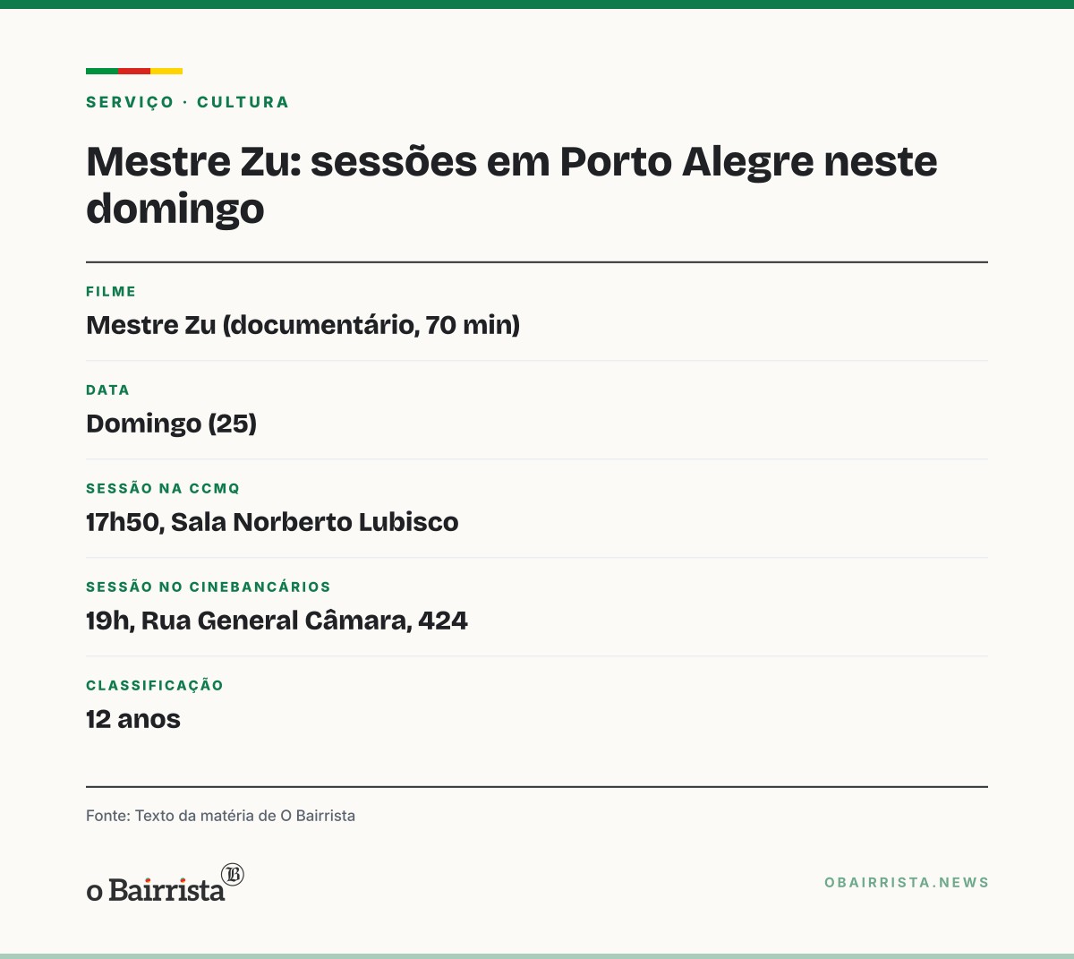 Quadro: Documentário 'Mestre Zu', sobre Zuenir Ventura, tem sessões neste domingo na Capital