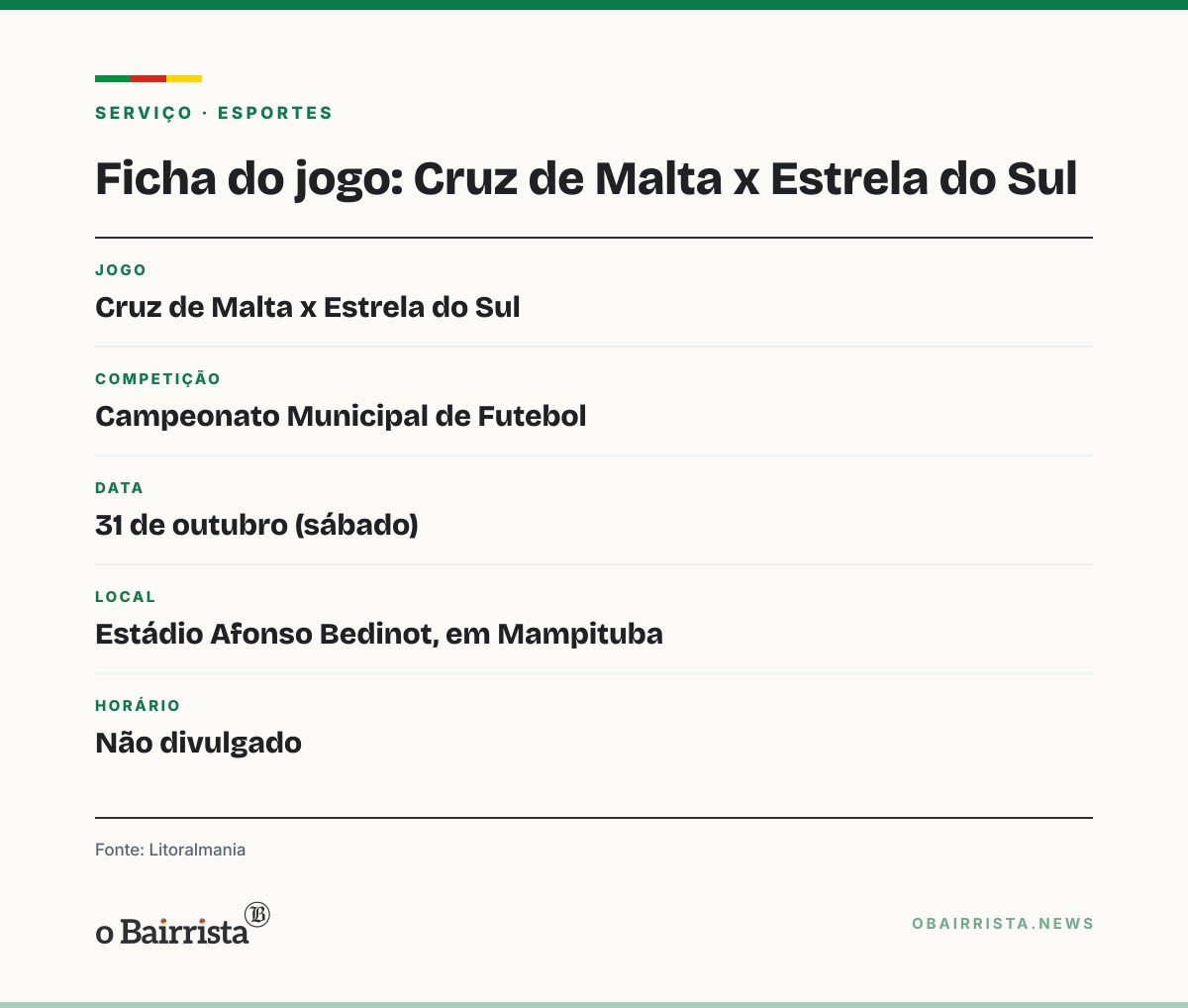 Quadro: Ex-Grêmio Yuri Mamute é anunciado por time amador de Mampituba para jogo no dia 31