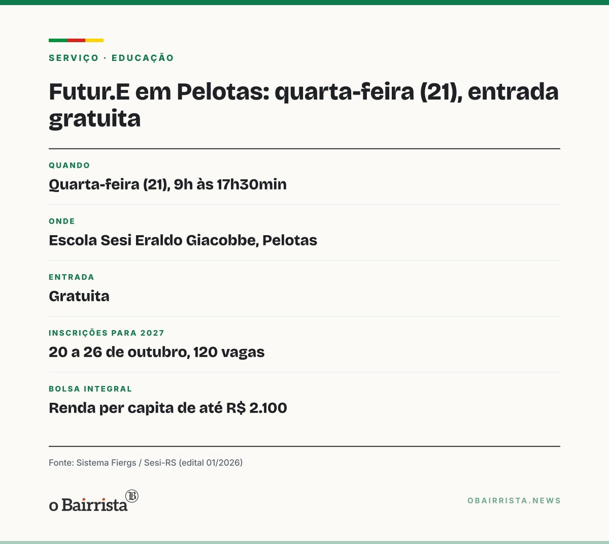 Quadro: Futur.E leva mais de 60 projetos a Pelotas nesta quarta, com entrada gratuita
