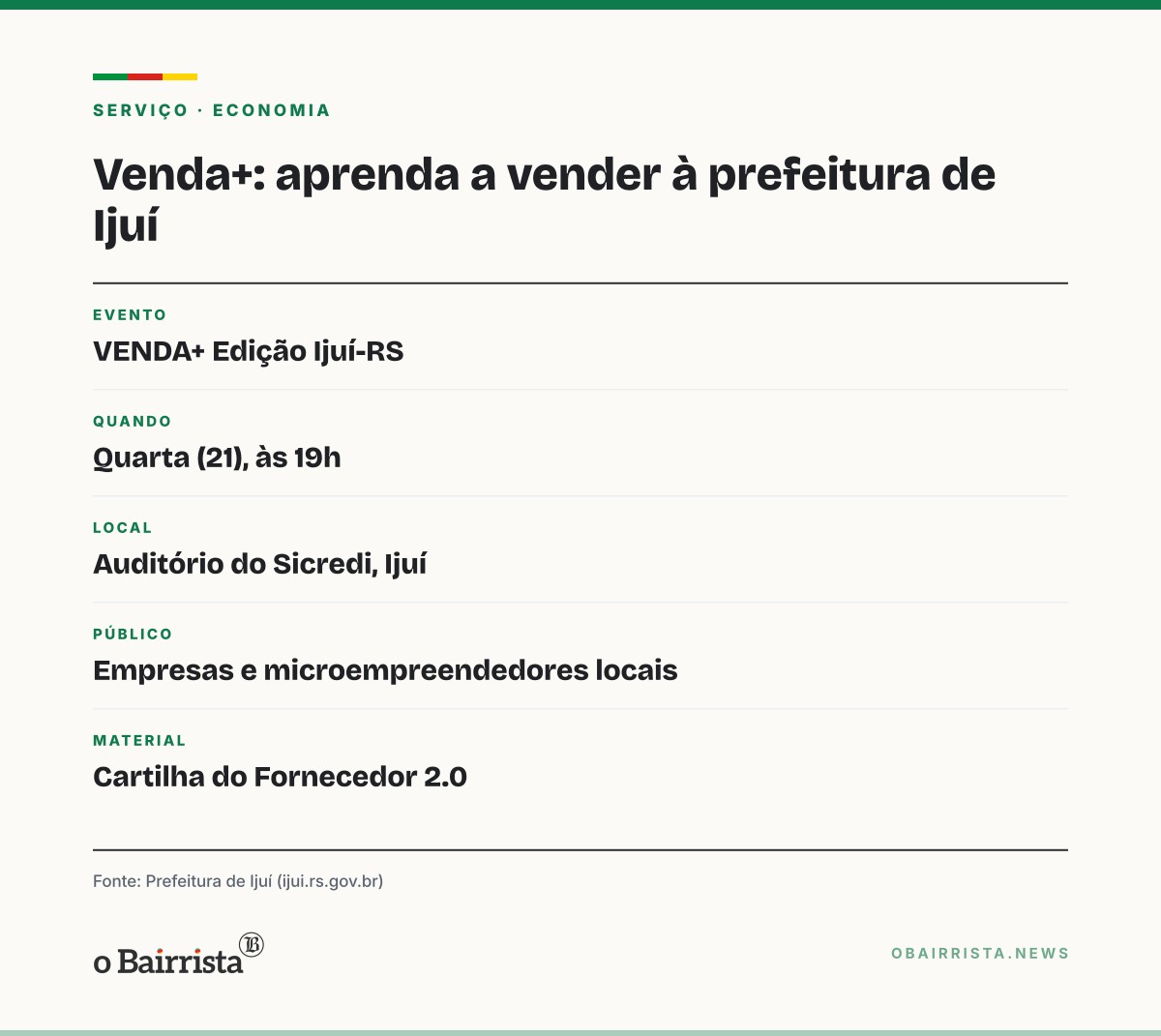 Quadro: Ijuí qualifica servidores e lança Cartilha do Fornecedor 2.0 para empresas locais