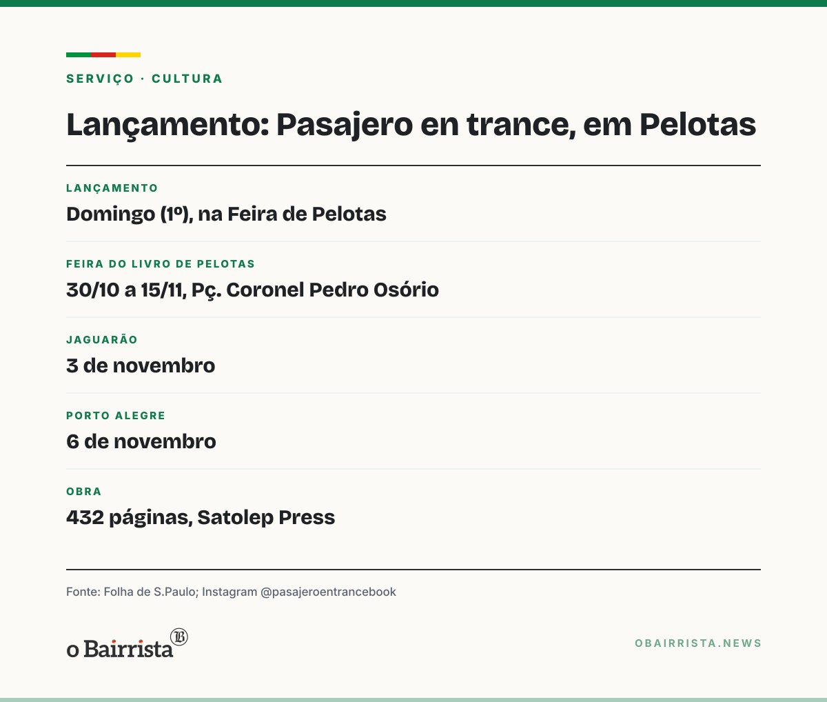 Quadro: Livro sobre Charly García no Brasil tem lançamento na Feira do Livro de Pelotas