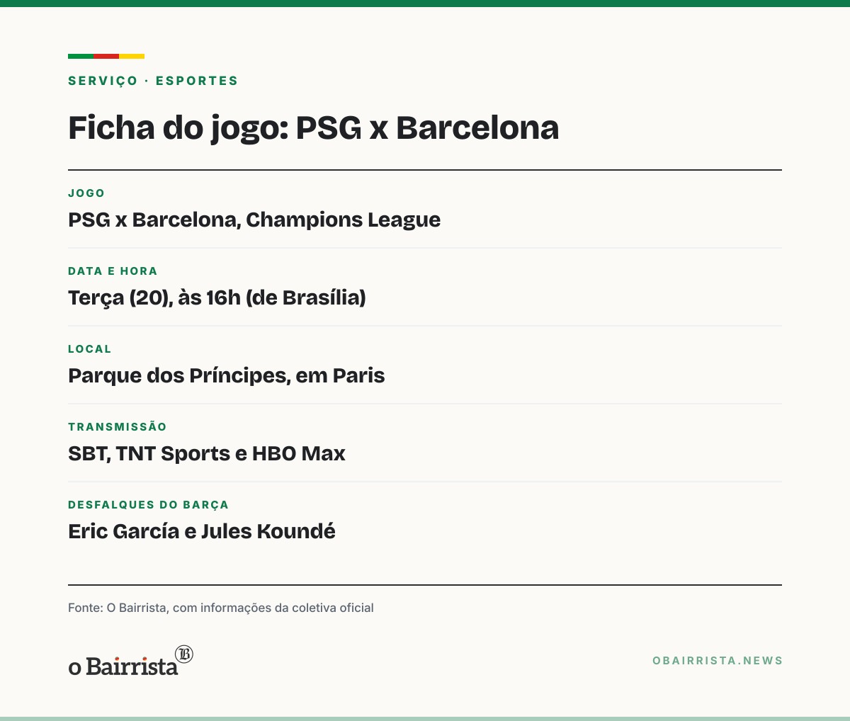Quadro: Luis Enrique diz que a chave contra Yamal é ter a bola; PSG e Barça jogam às 16h