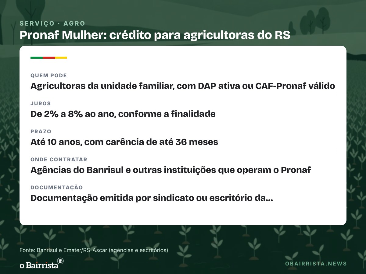 Quadro: No Dia da Mulher Rural, Censo mostra mulheres à frente de 12% dos estabelecimentos do RS