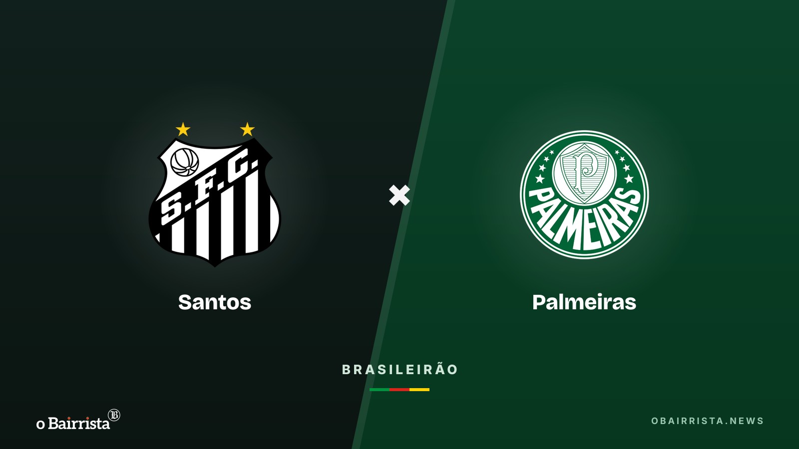 Arte do Bairrista: Santos recebe o Palmeiras na Vila Belmiro sem Neymar; jogo é às 19h30, no Premiere