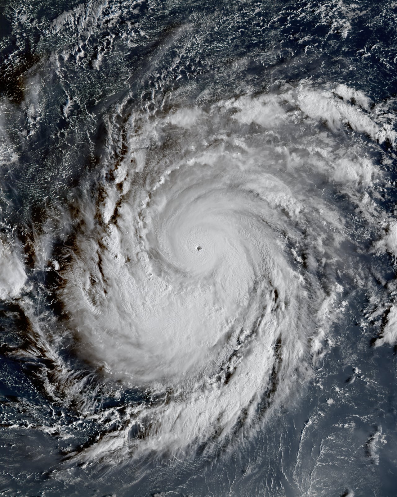 Imagem de satélite do super tufão Champi sobre o Pacífico. Ilustração: foto de satélite Himawari-9 (JMA) via Wikimedia Commons, CC BY 4.0.