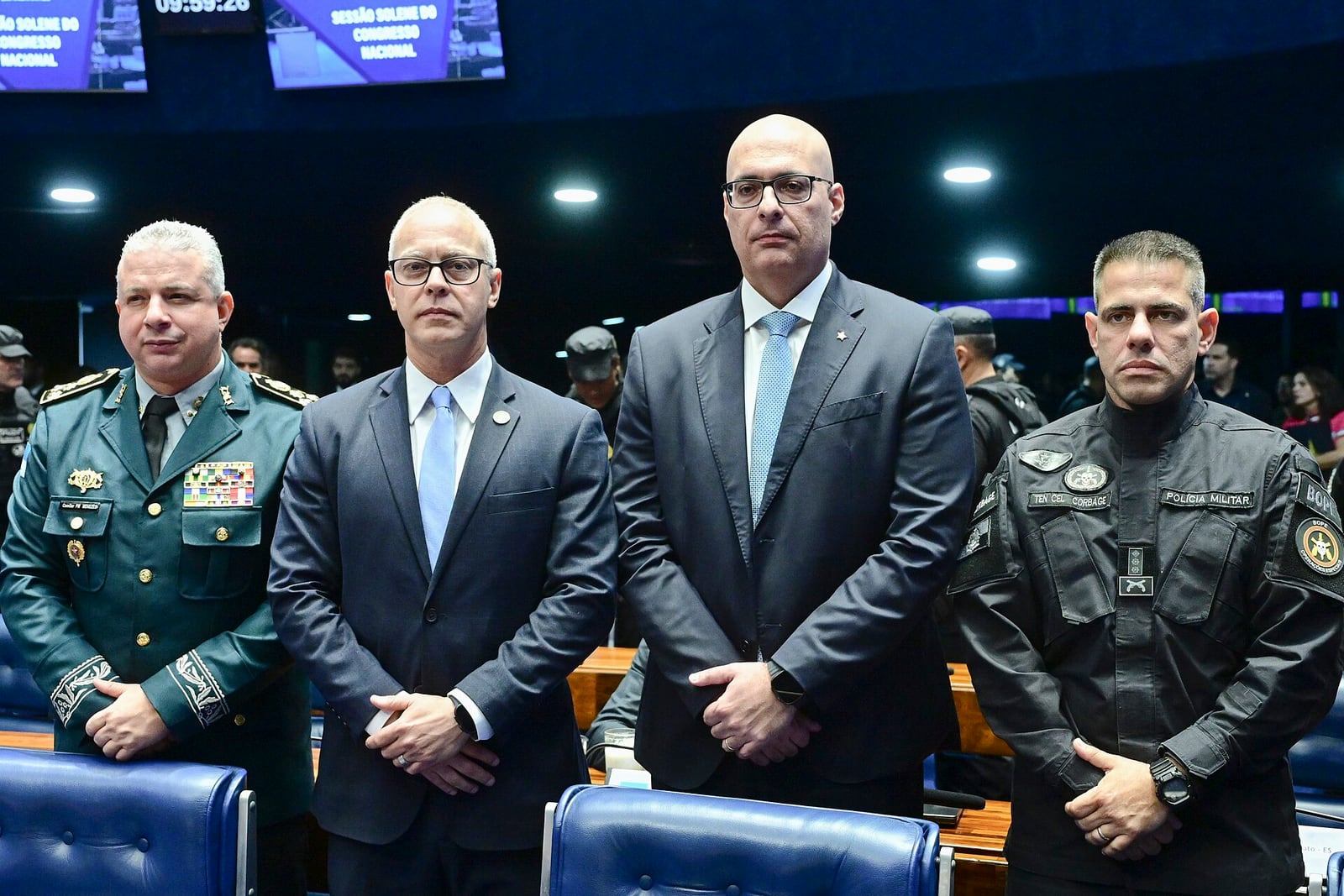 Sessão solene no Senado sobre a Operação Contenção, no Rio de Janeiro, em novembro de 2025.