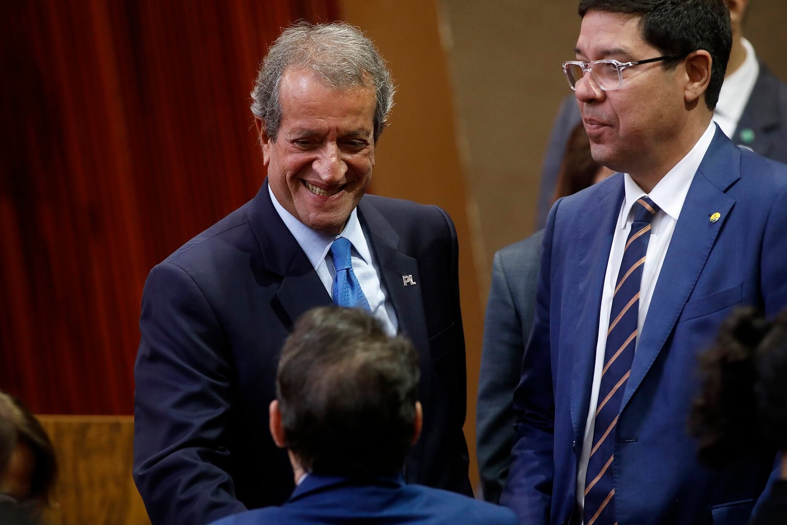 Valdemar Costa Neto em sessão solene de posse do ministro Nunes Marques na Presidência do TSE, em 12/05/2026.